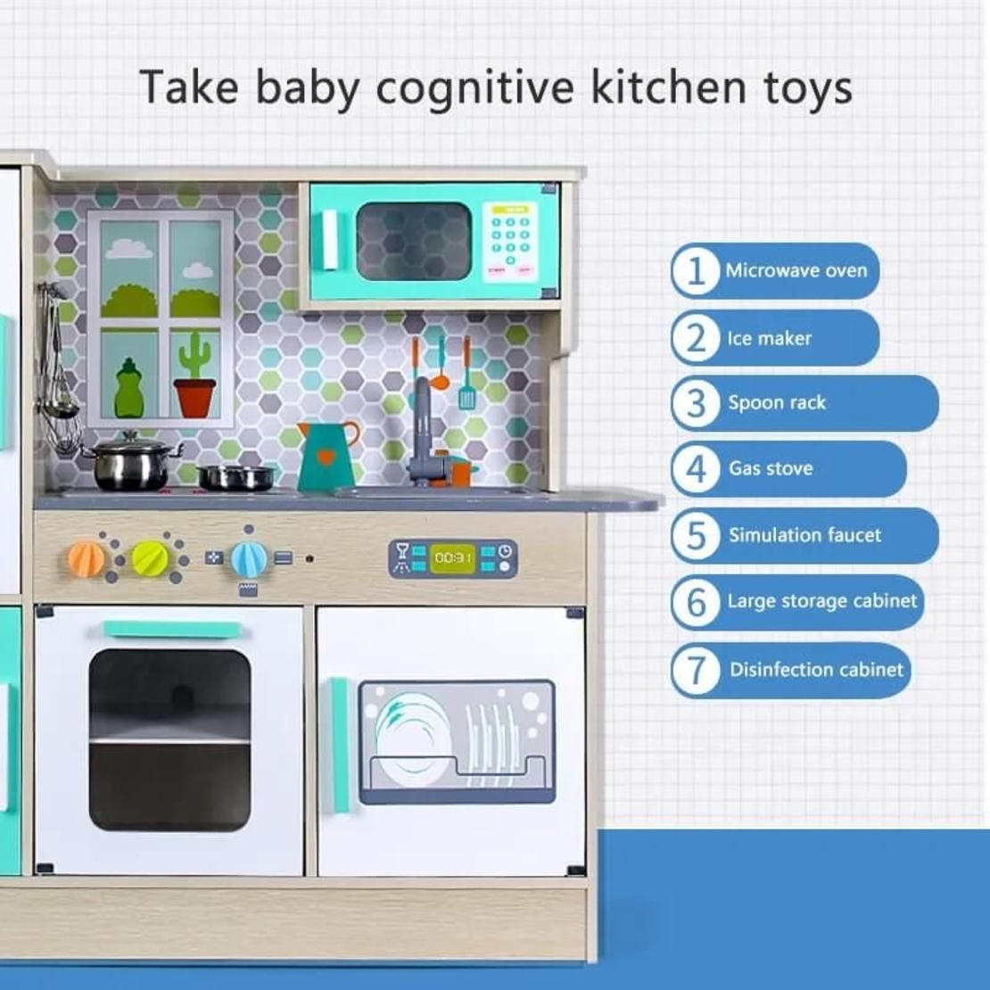 Дървена детска кухня Raya Toys Big Modern Kitchens