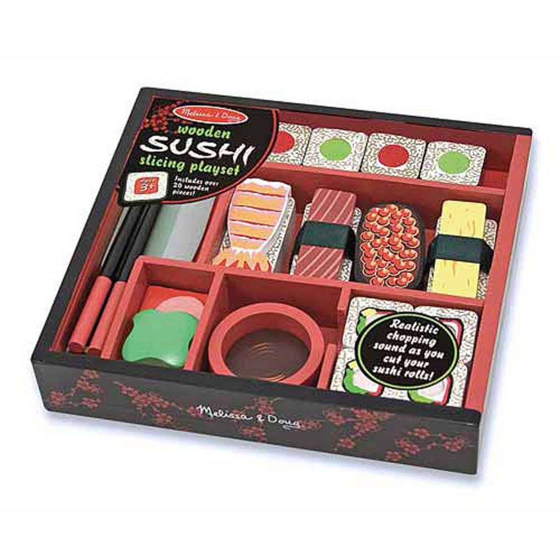 Дървен комплект Суши за рязане Melissa and Doug 12608