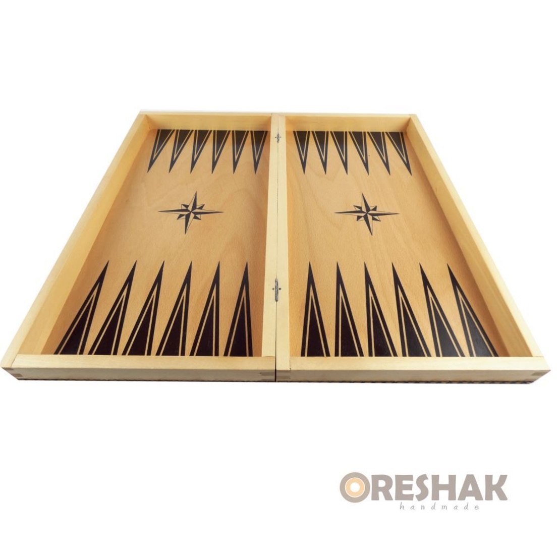 Комплект шах и табла Oreshak бук пирограф 34/34 см