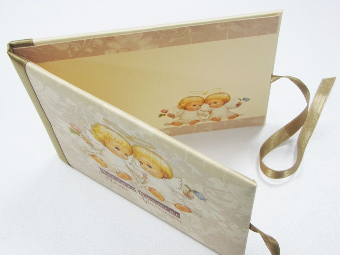 Луксозна картичка за кръщене - Ангелчета, вид 2