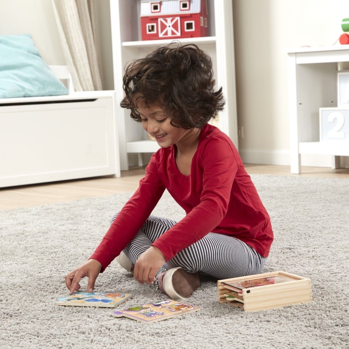 Дървен пъзел мини животни Melissa and Doug 14790