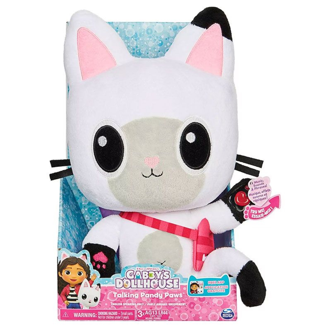 Интерактивна играчка коте Spin Master Gabby's Dollhouse Говорещият Панди, 33 см