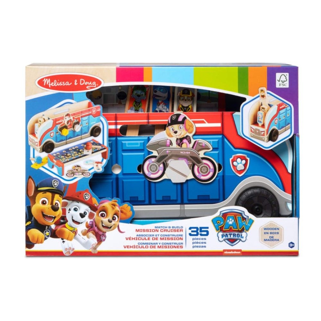 Игрален комплект Melissa and Doug Paw Patrol Сглоби сам автовоз, 35 части 33333