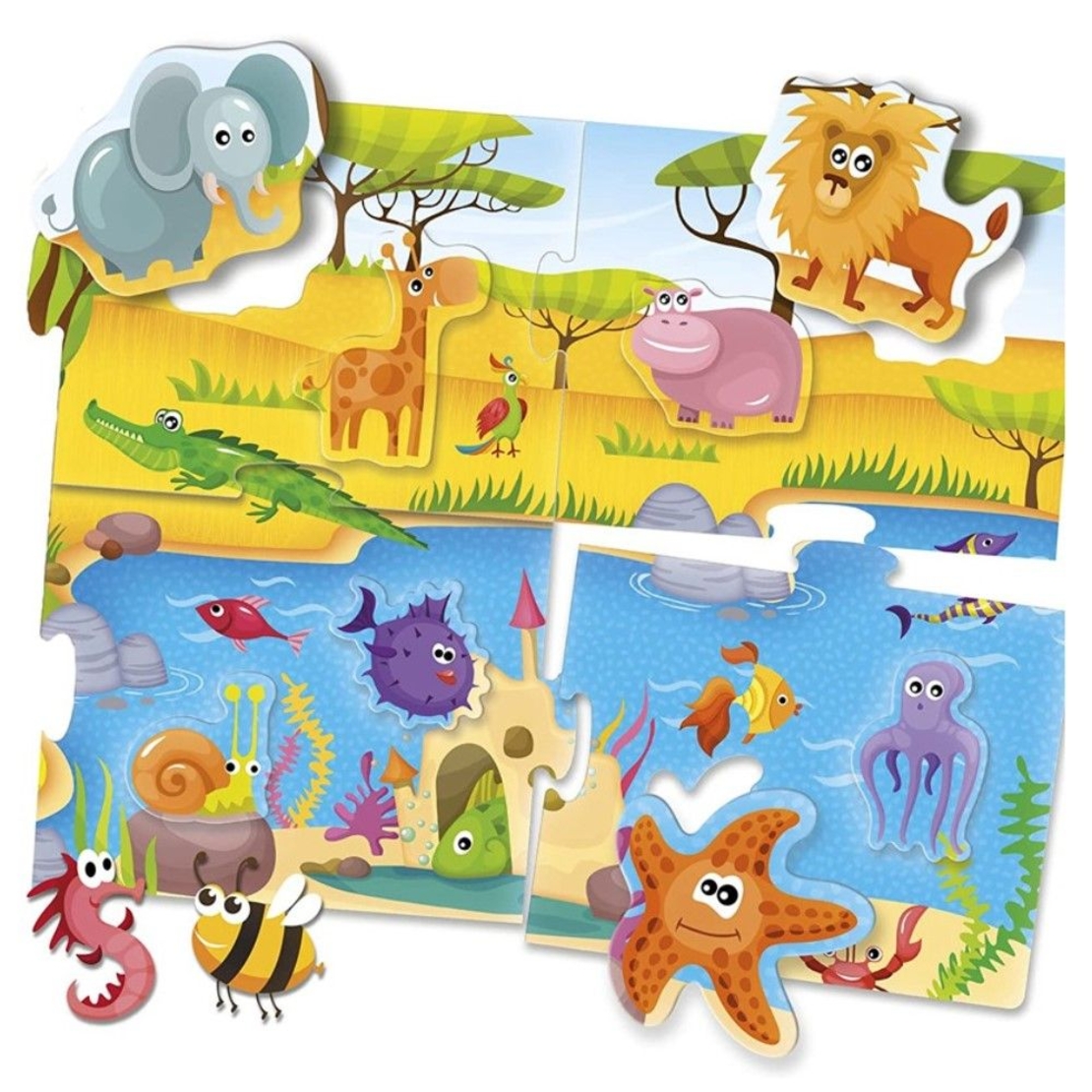 Детски 3D Пъзел Lisciani Carotina Baby Logic 3D Животни