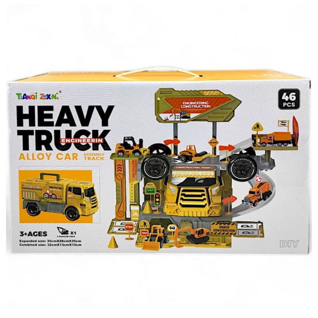 Детски игрален комплект Raya Toys Камион-паркинг 2в1, 46 ч.