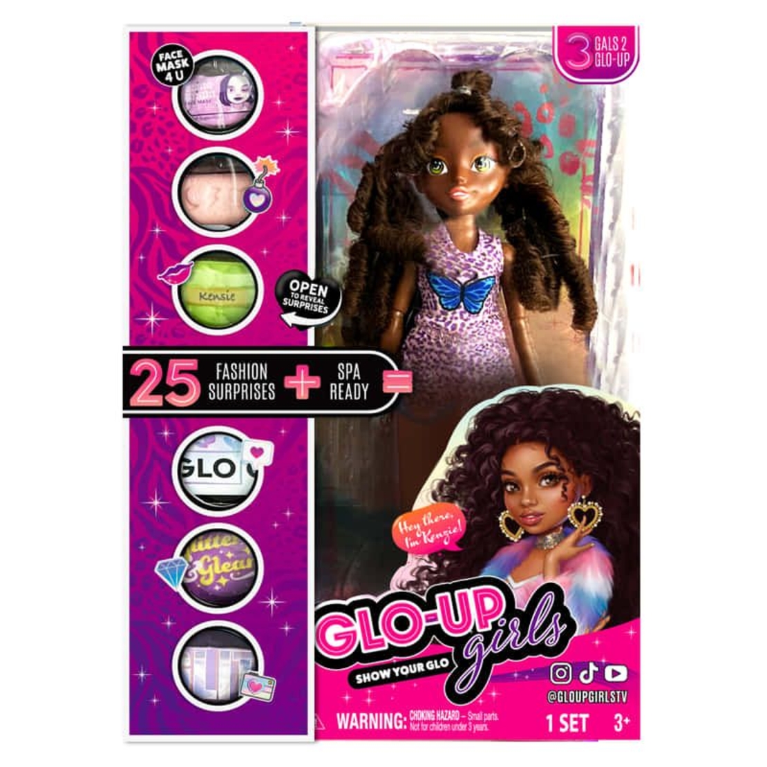 Кукла Raya Toys GLO-UP Girls Show Your GLO, с аксесоари и маска за лице