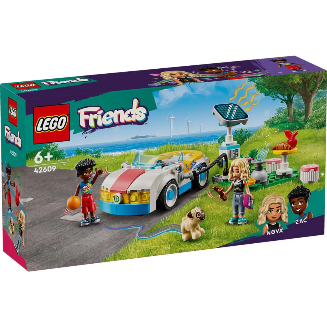 LEGO® Friends Електрическа кола и зарядно устройство 42609