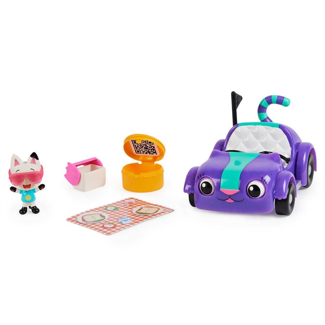 Игрален комплект Spin Master Gabby's Dollhouse Carlita и Pandy Paws, Фигурка, кола и аксесоари