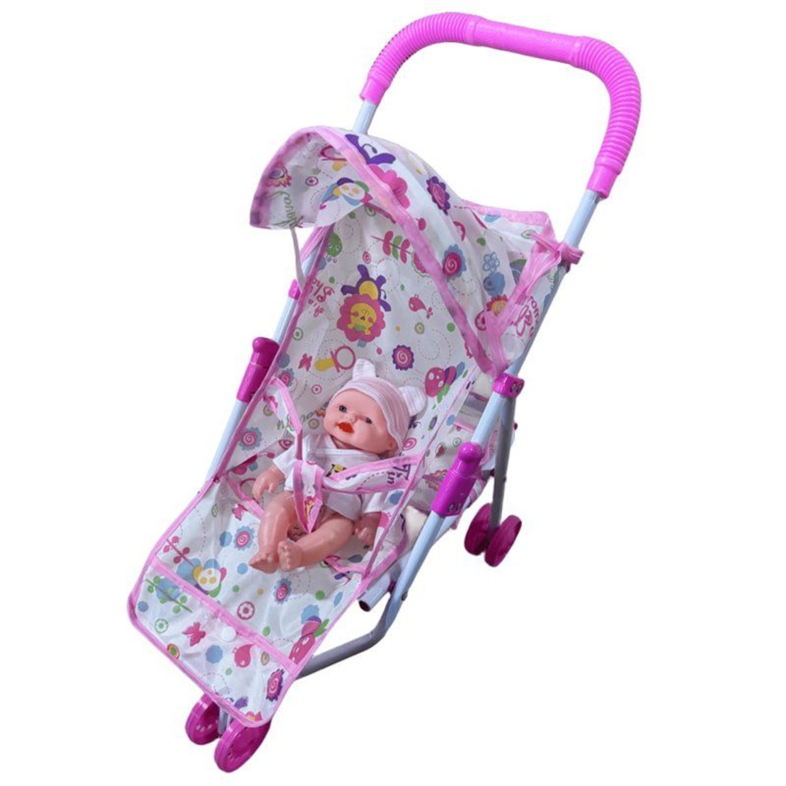 Количка за кукли Raya Toys, триколка с бебе