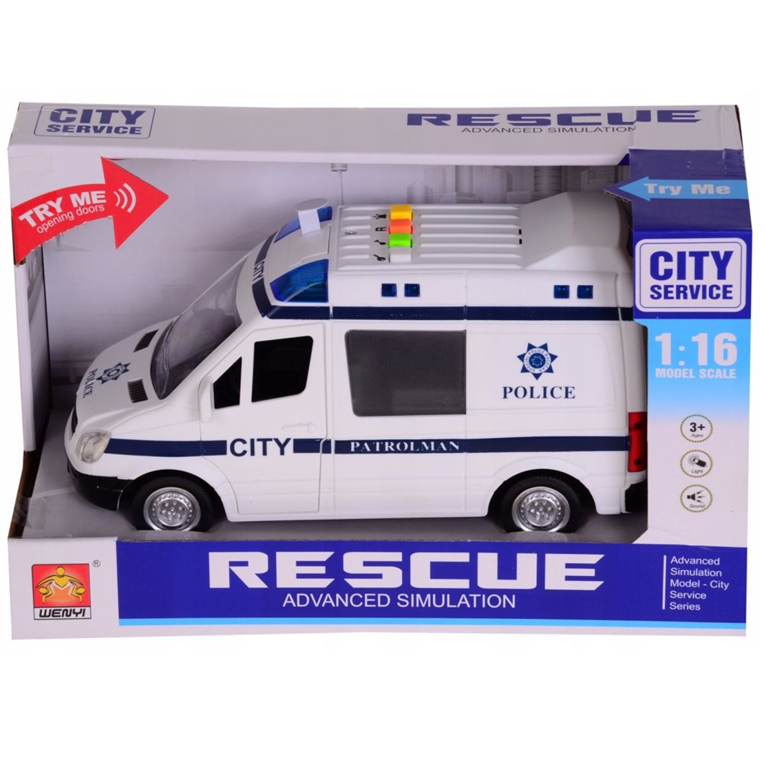 Полицейски бус Wenyi Raya Toys 1:16
