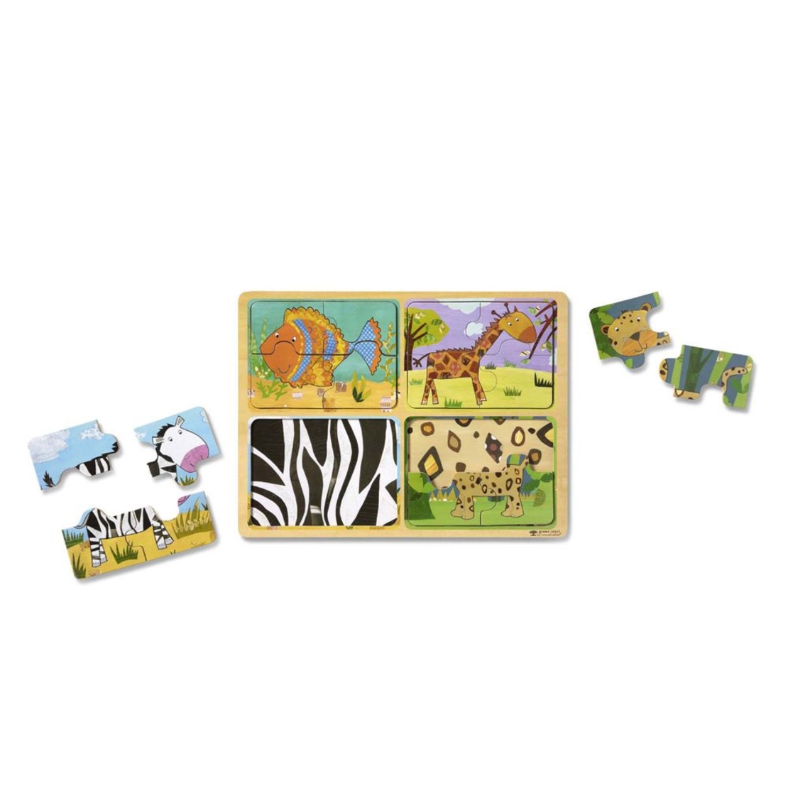 Дървен пъзел Melissa & Doug диви животни 41362