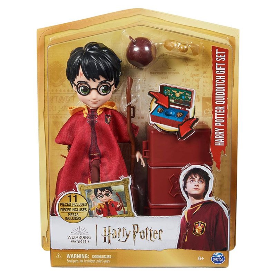 Кукла Spin Master Harry Potter Wizarding World Quidditch Doll Gift Set с 10 аксесоара, 20 см