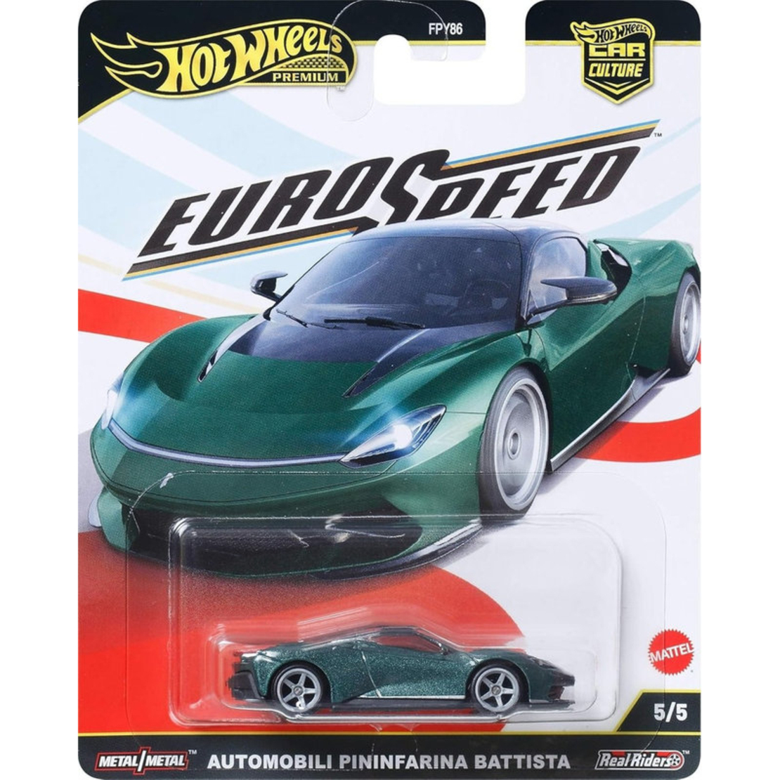 Метална количка Mattel Hot Wheels Car Culture EuroSpeed 1:64, FPY86