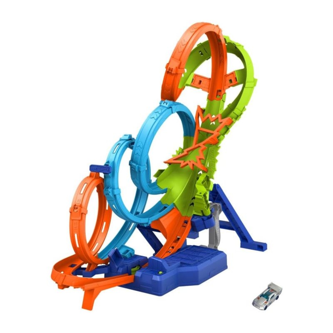 Писта Mattel Hot Wheels 4-Loop Crash-Out, HXR70