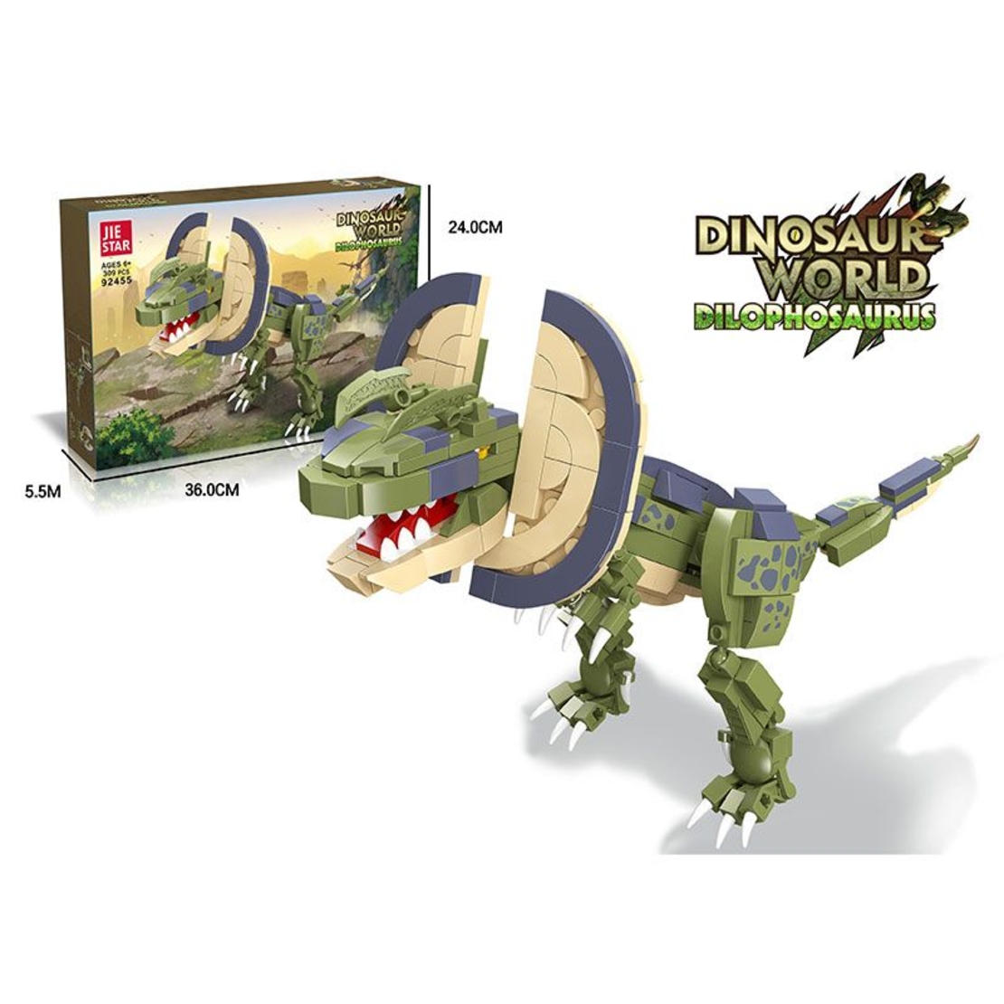 Raya Toys Конструктор Dinosaur World Дилофозавър, 309 части