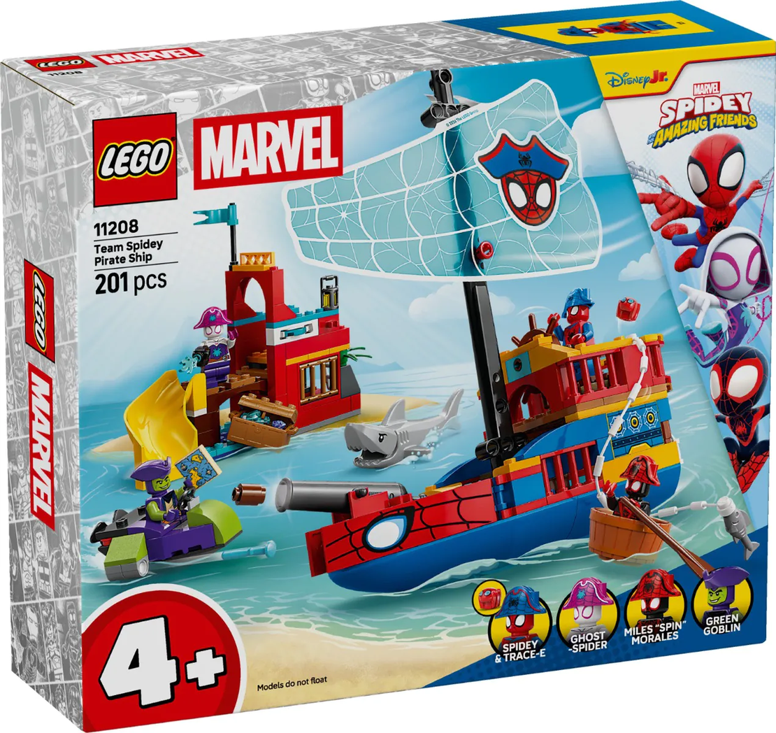 LEGO® Marvel Spidey And His Amazing Friends Пиратски кораб на отбора на Спайди 11208