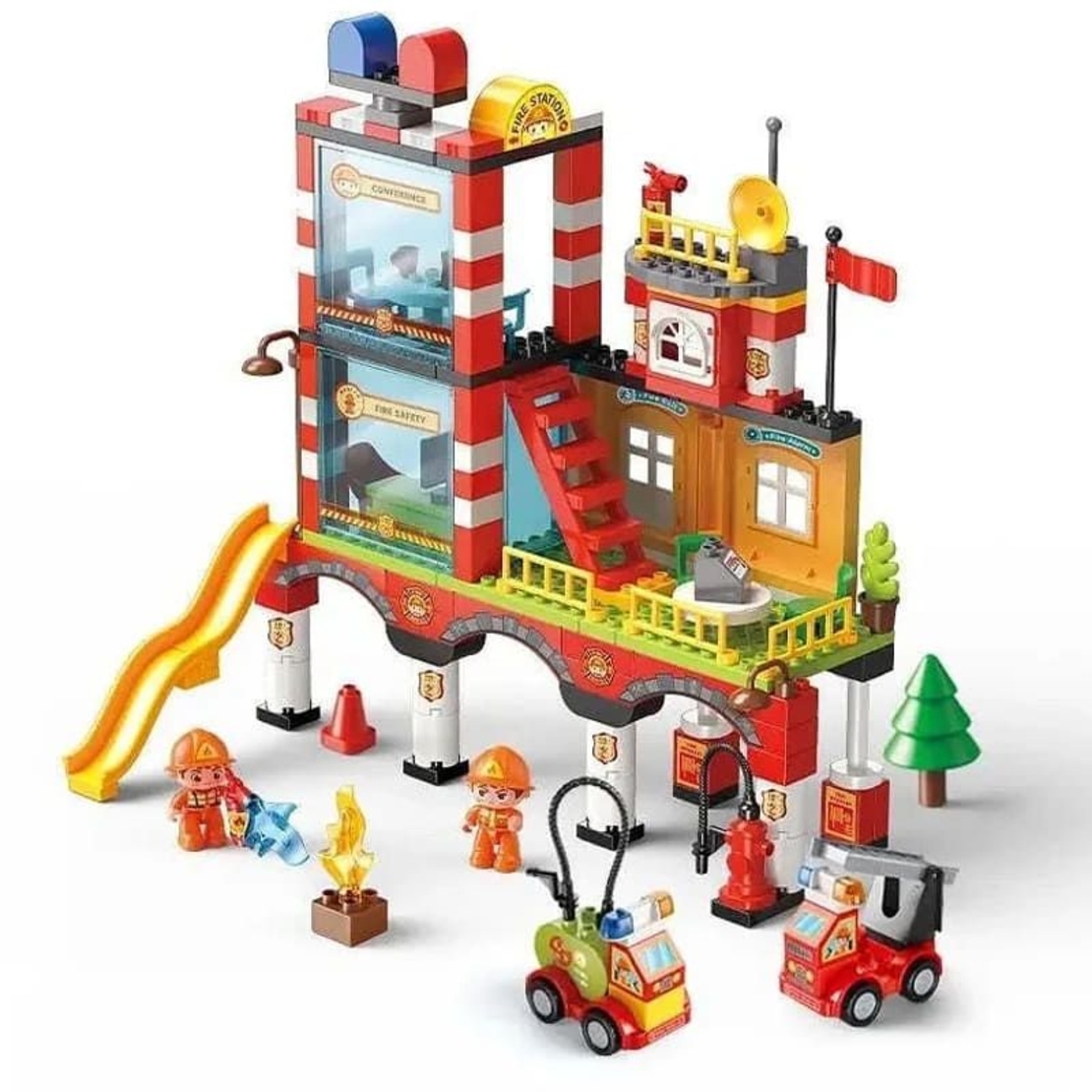 Конструктор Feelo Big Building Blocks Пожарна, FL42002, 173 ч.