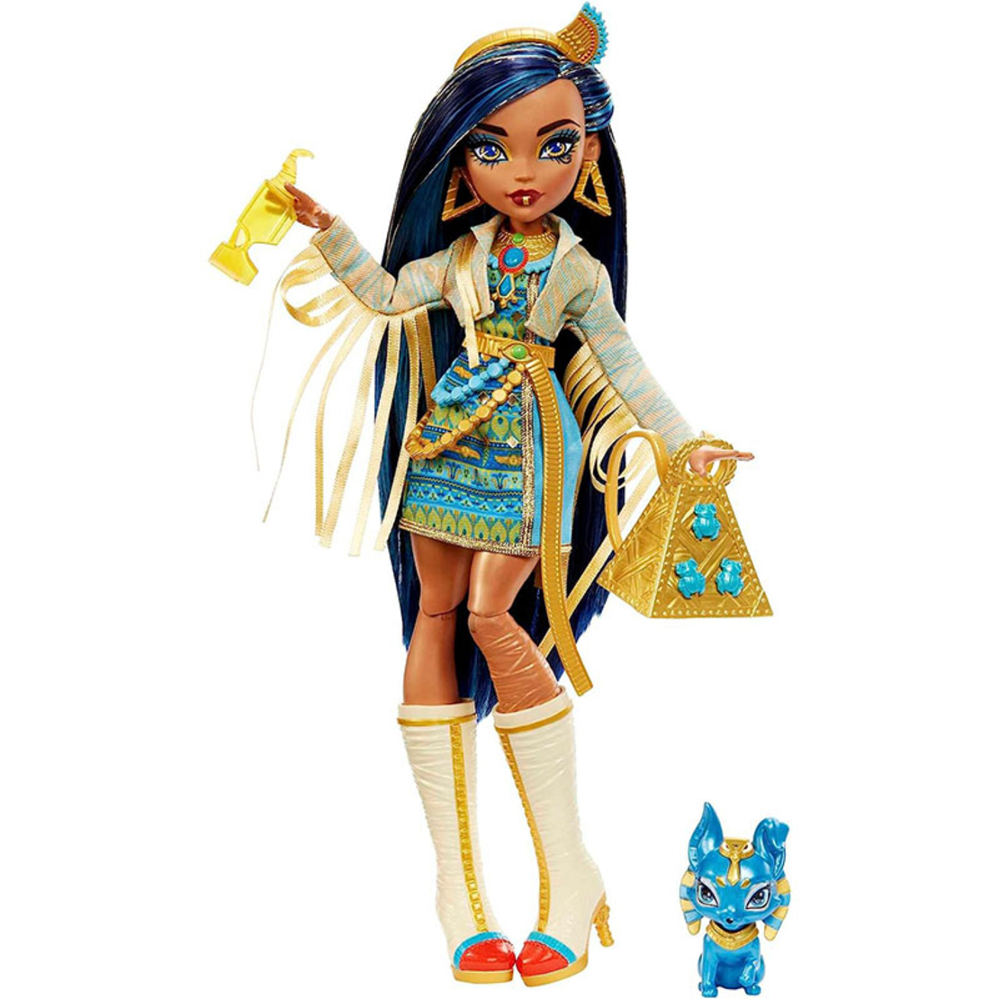 Кукла Mattel Monster High Cleo De Nile с аксесоари и домашен любимец