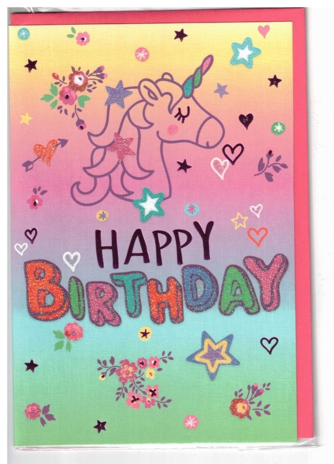 Картичка за рожден ден - Еднорог
