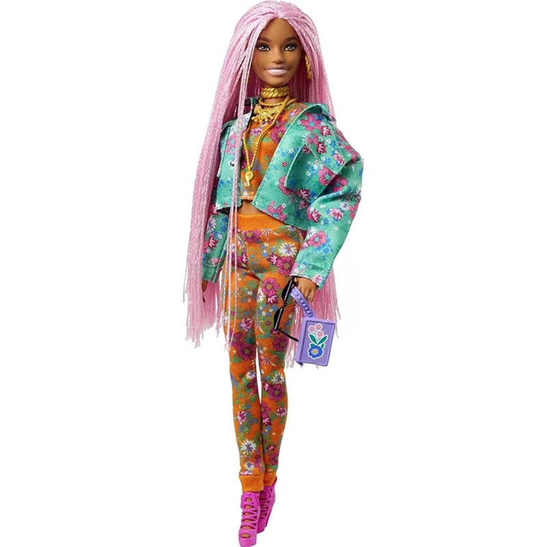 Кукла Mattel Barbie Extra 10 с розови плитки и домашен любимец