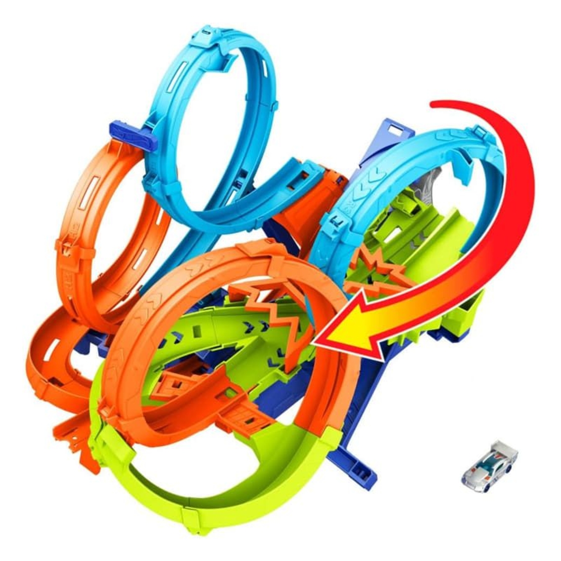 Писта Mattel Hot Wheels 4-Loop Crash-Out, HXR70