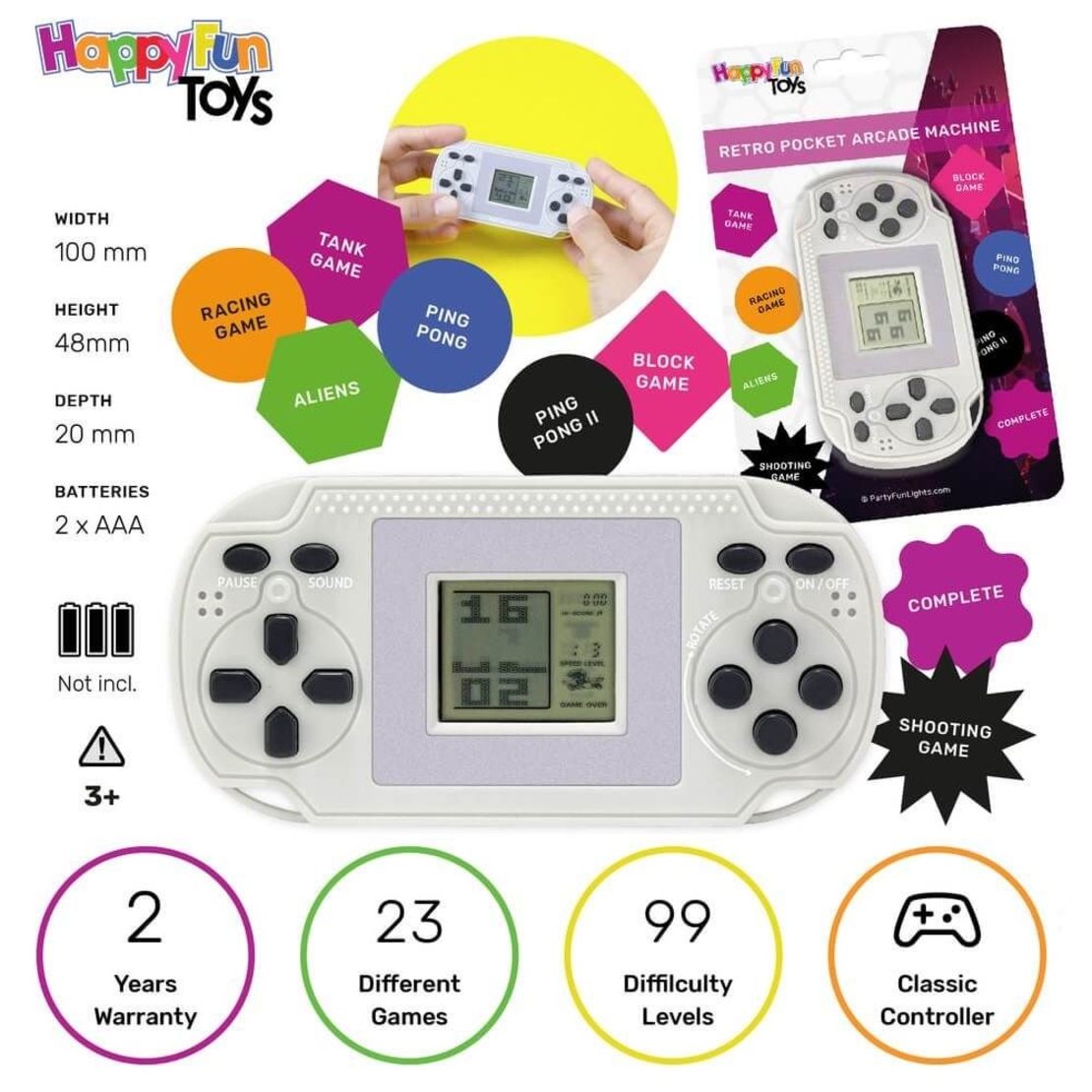 Ретро джобна аркадна игра Party Fun Lights с 23 игри 86511