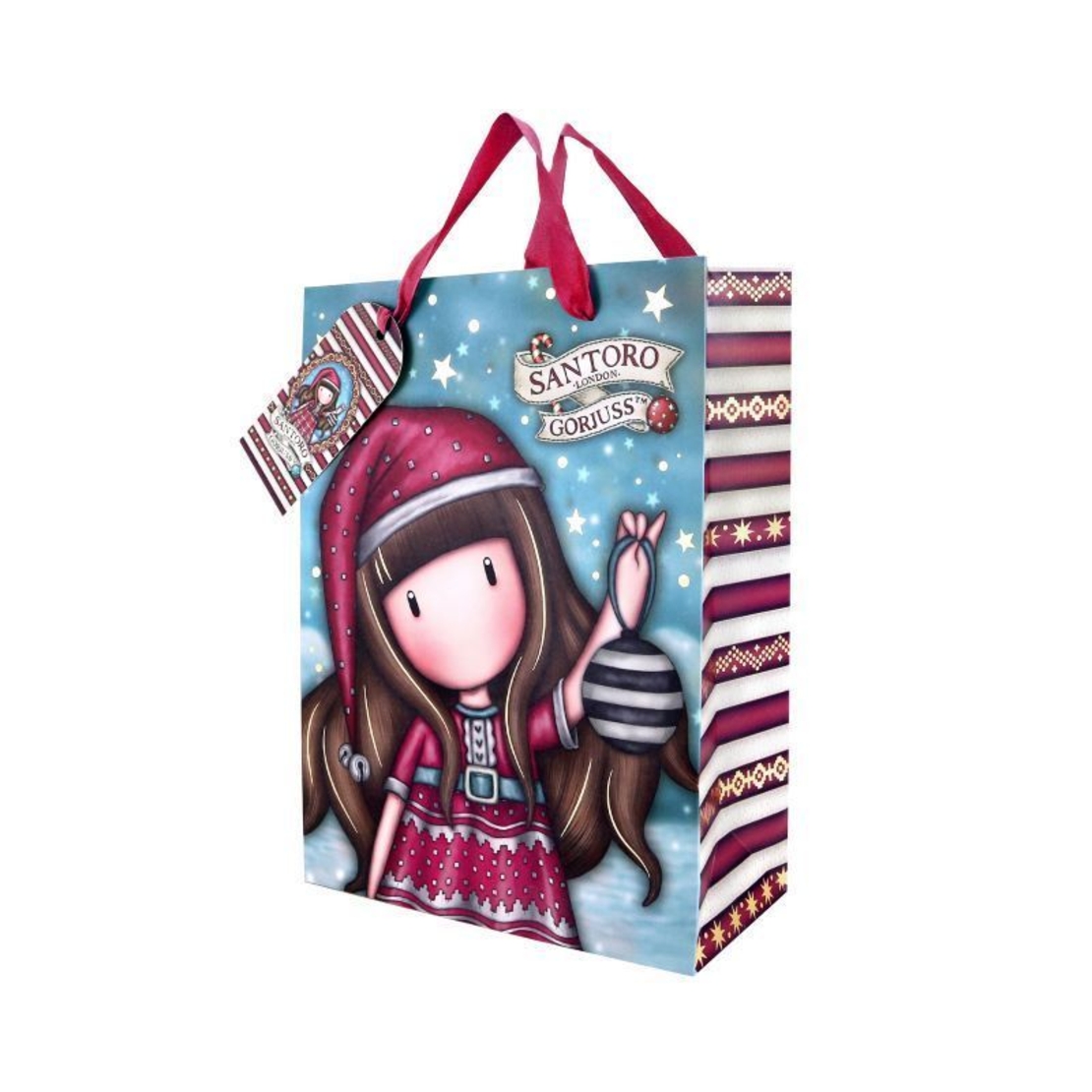 Средна подаръчна торбичка - Santoro Gorjuss Merry and Bright - Tis The Season