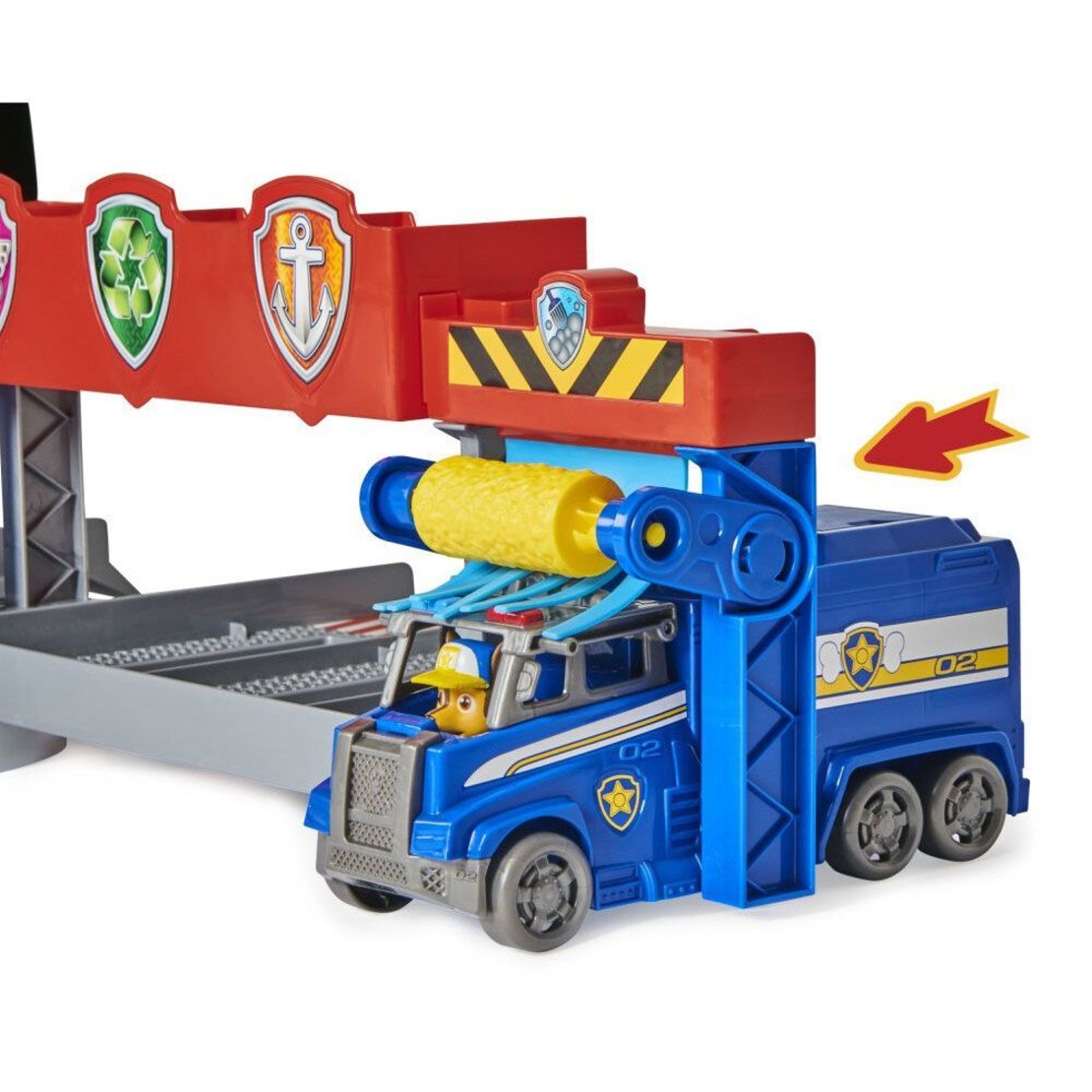 Игрален комплект Spin Master Paw Patrol Big Truck Pups с превозни средства и фигура, с музика и светлини