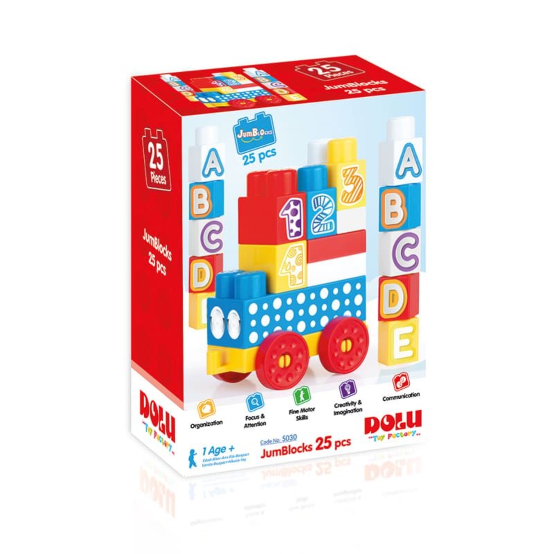 Конструктор DOLU Мега блок, 25 ч., в кутия, 5030