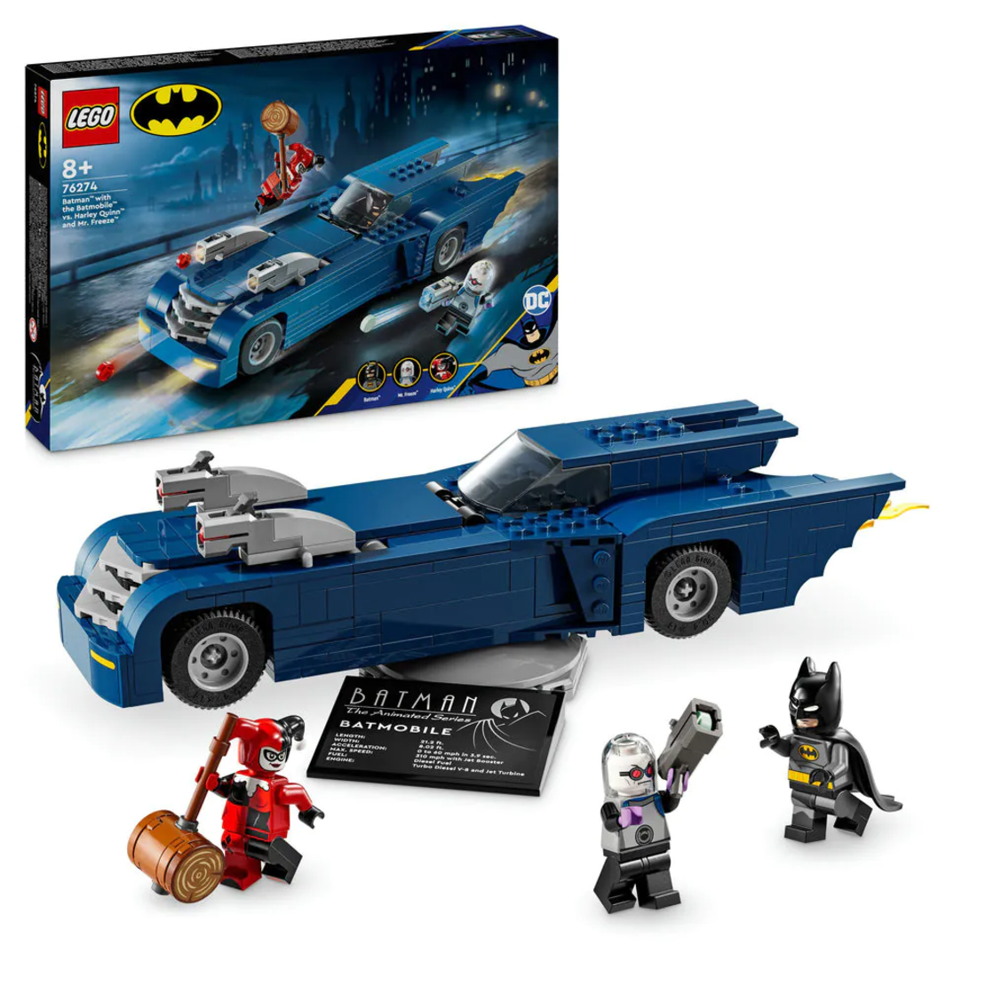 LEGO® DC Batman™ Батман с Батмобила срещу Харли Куин и Мистър Фрийз 76274
