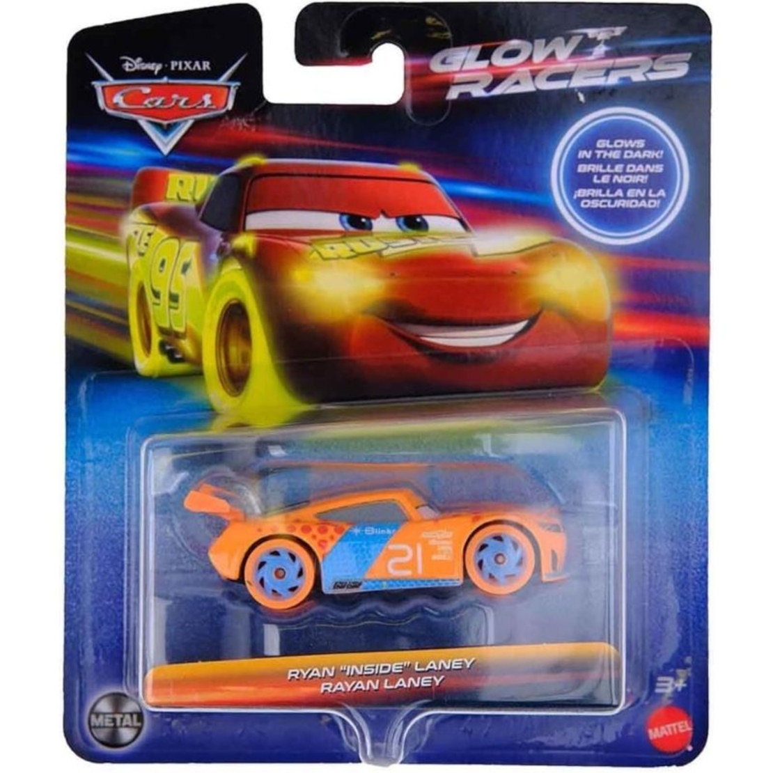 Количка Mattel Disney Cars Glow Racers, Ryan Laney