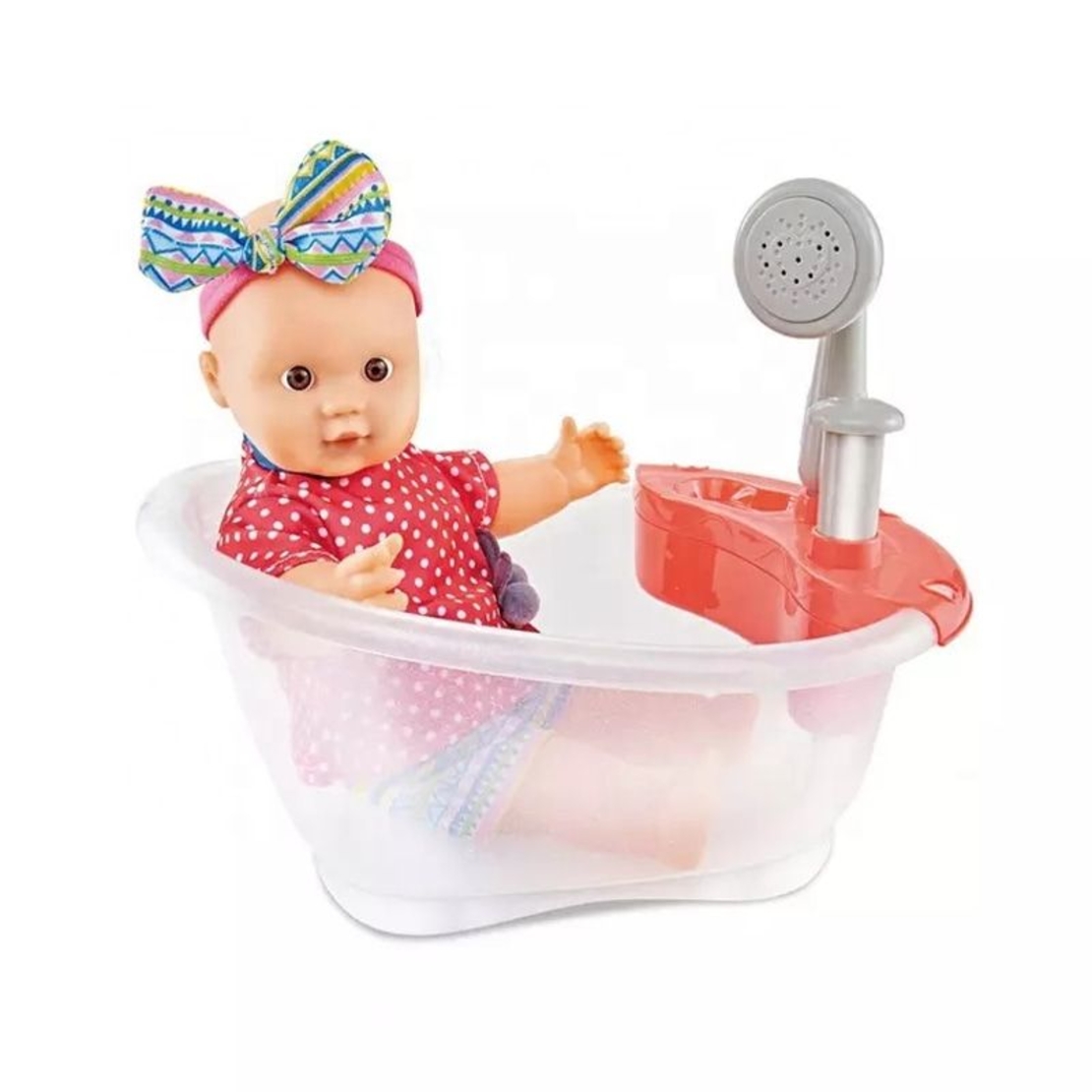 Кукла бебе Raya Toys Baby с вана с течаща вода и аксесоари