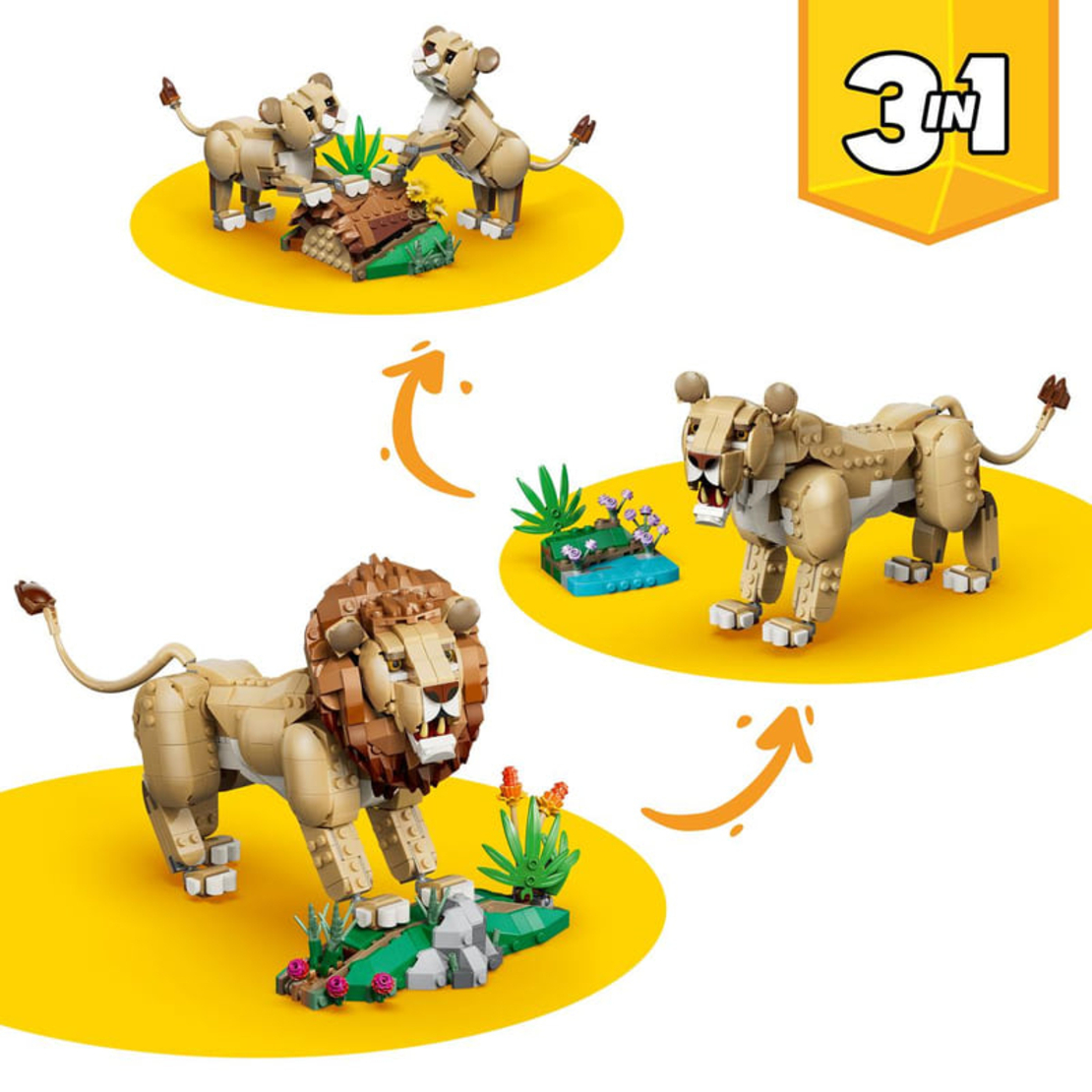 LEGO® Creator Диви животни Величествен лъв 31386