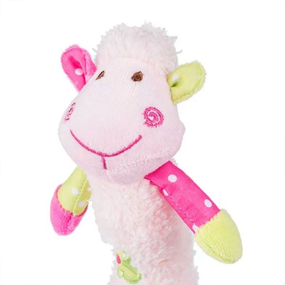 Плюшена играчка Babyono Писукаща с гризалка Овца 606