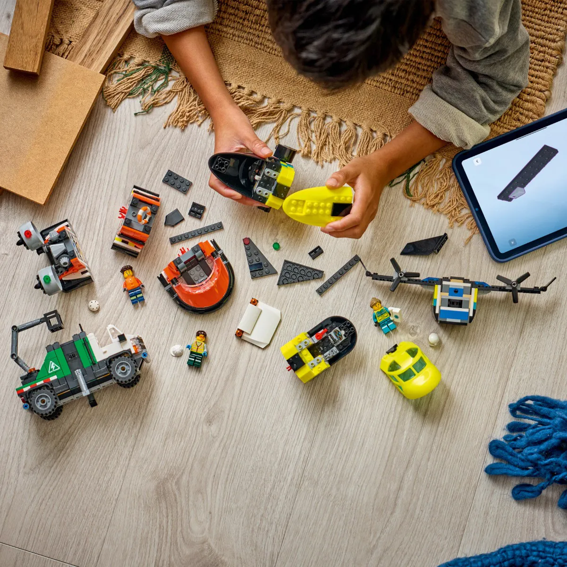 LEGO® City Самолет сервизен камион и лодка на въздушна възглавница ремикс 60505