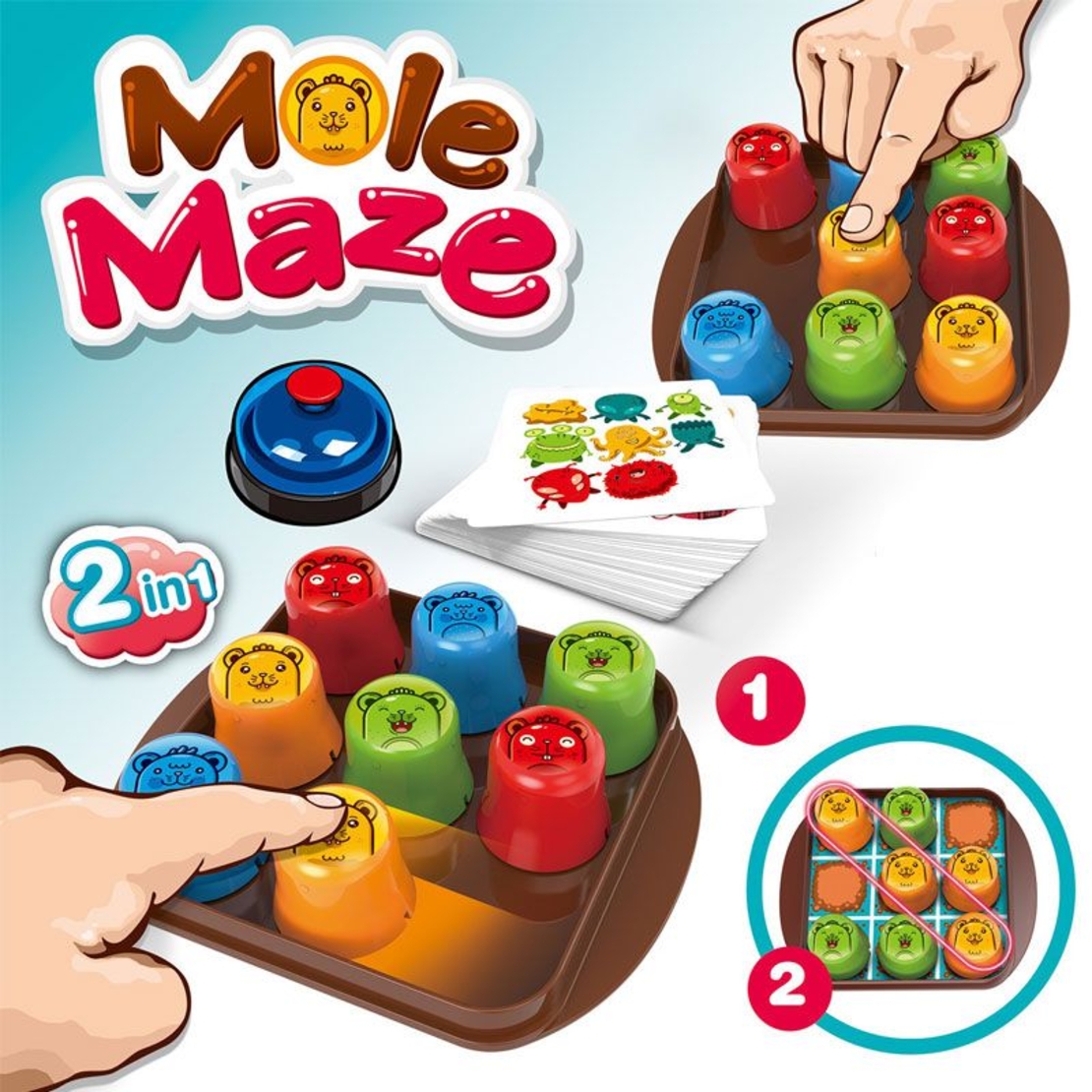Настолна игра Морски шах 2 в 1 Raya Toys Mole Maze