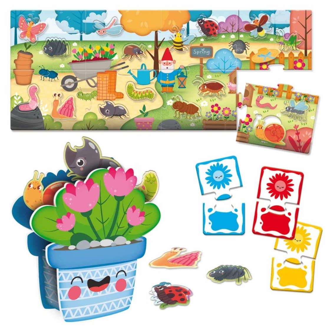 Детски 3D Пъзел Lisciani Carotina Baby Logic 3D Градина