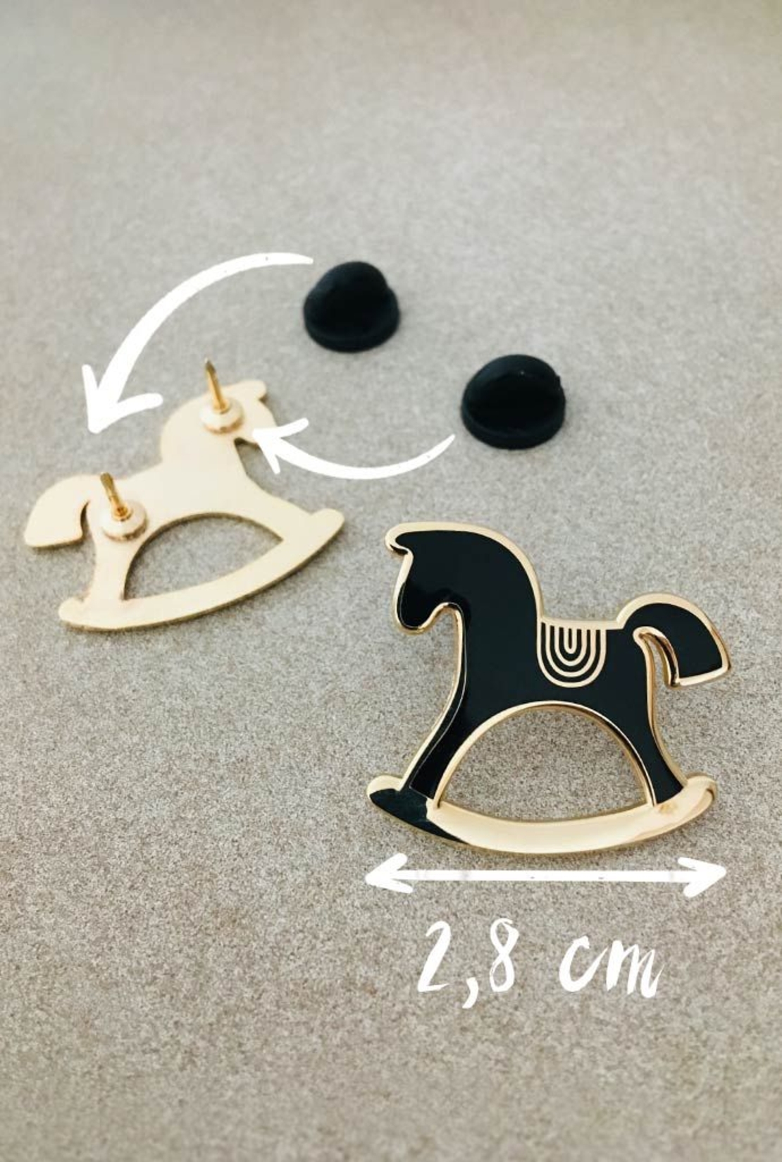 Емайлирана брошка за дрехи и аксесоари - Конче