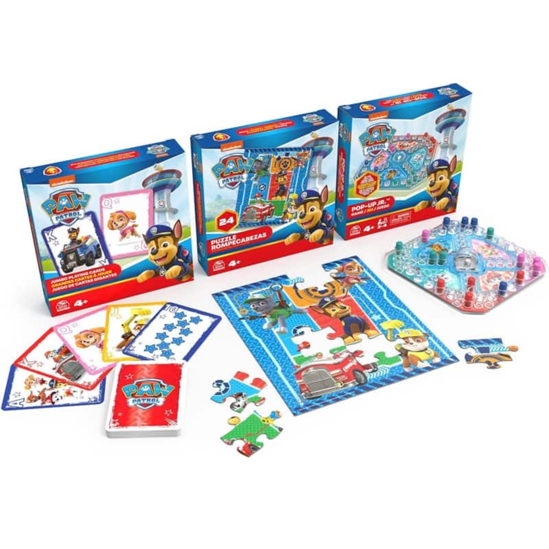 Комплект настолни игри Paw Patrol Не се сърди човече, Пъзел, Карти