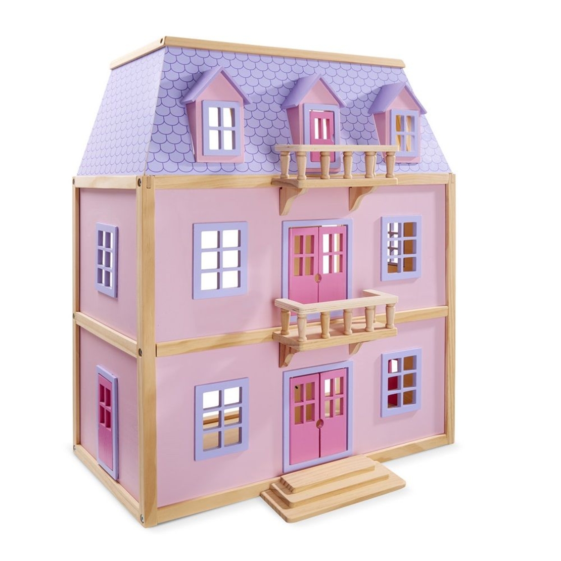 Дървена къща за кукли с обзавеждане Melissa and Doug 3 етажа 14570