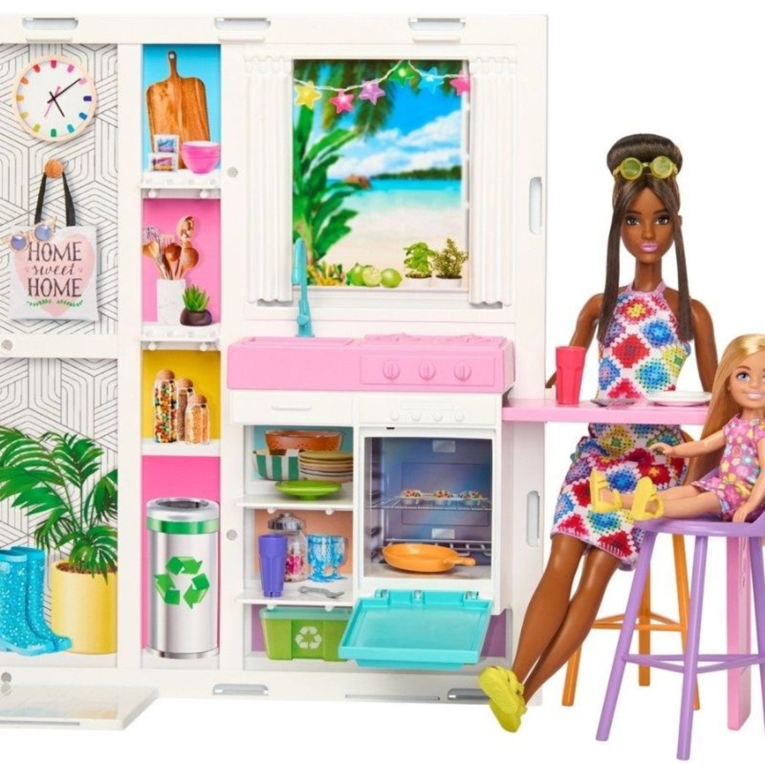 Къща за кукли Mattel Barbie Getaway House, с 11 аксесоара