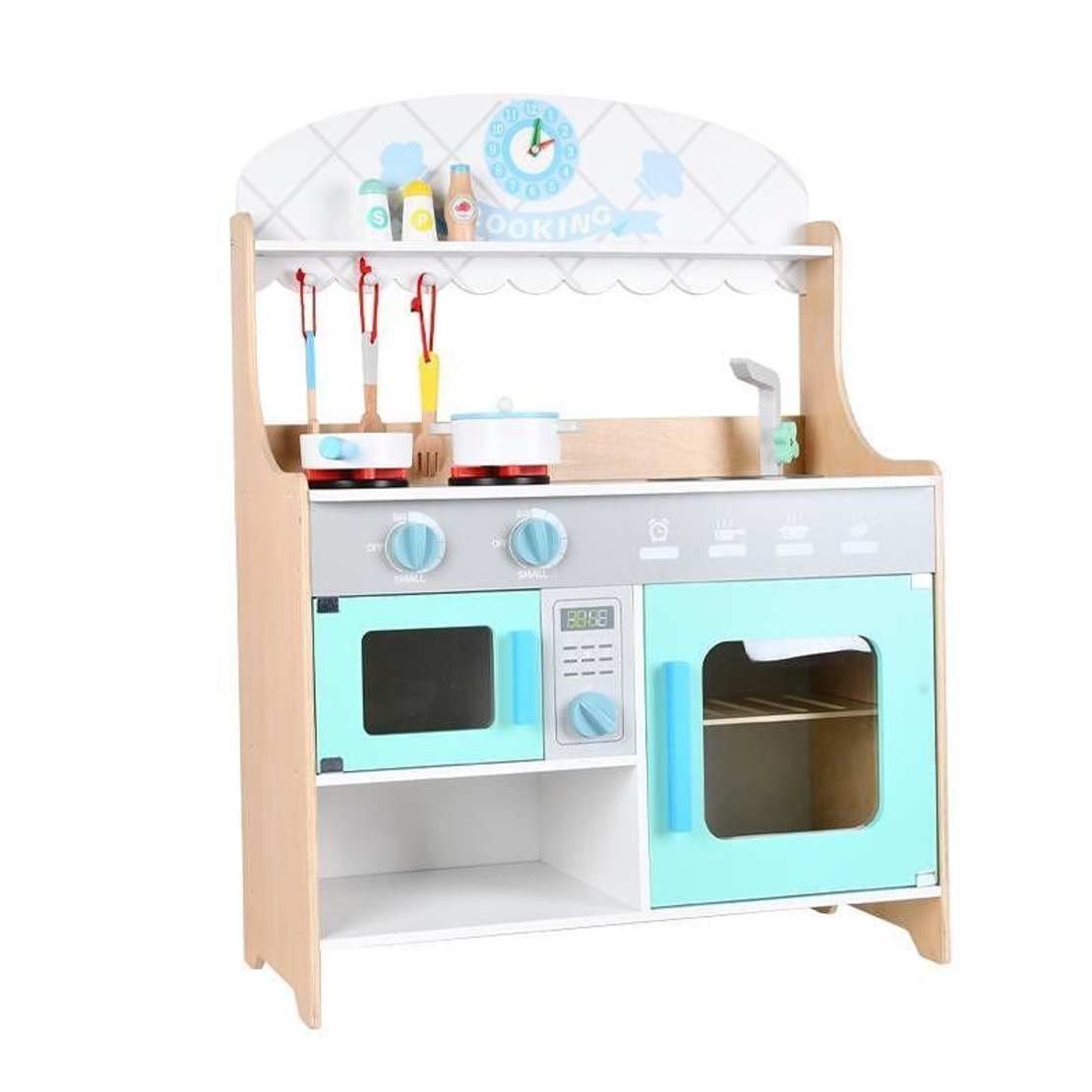 Дървена детска кухня Raya Toys Blue & White