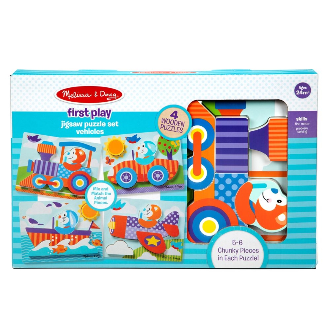 Дървен пъзел Melissa and Doug Превозни средства 40133