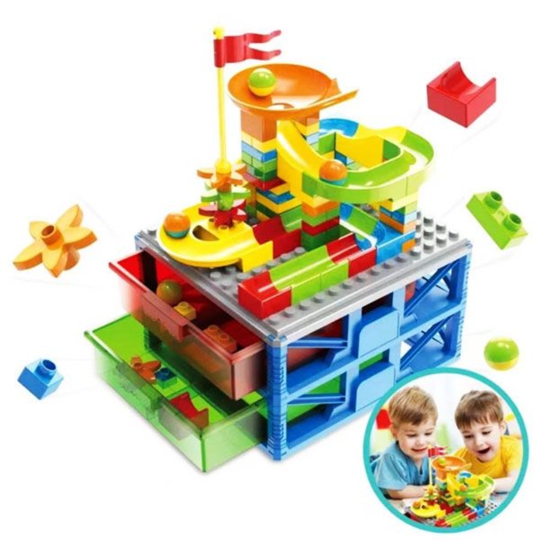 Raya Toys Конструктор с писта за топчета 95 части PG3288