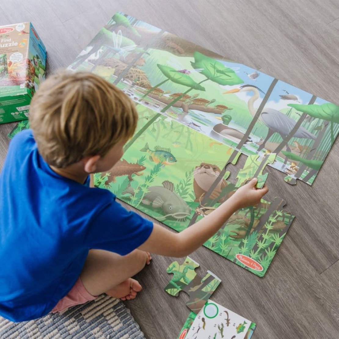 Двустранен пъзел Melissa and Doug с игра Потърси и Намери 48ч. 30833