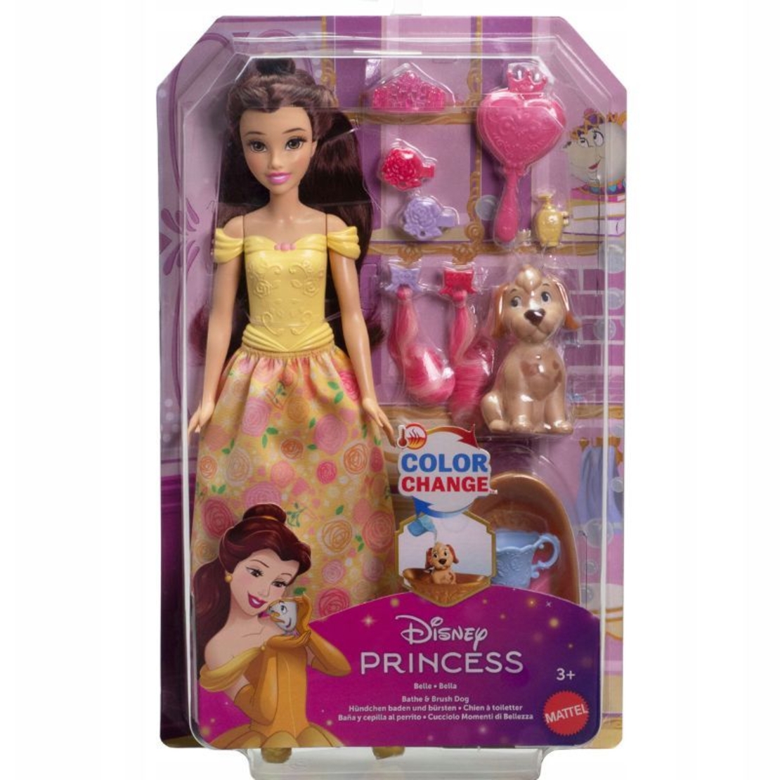 Кукла Mattel Disney Princess Бел, с кученце и аксесоари