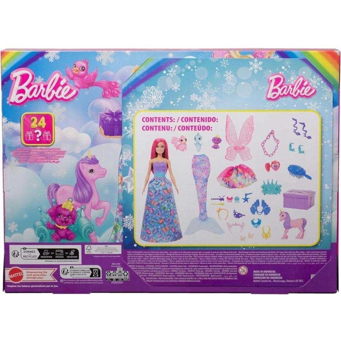 Календар с кукла Mattel Barbie Advent, с 24 изненади