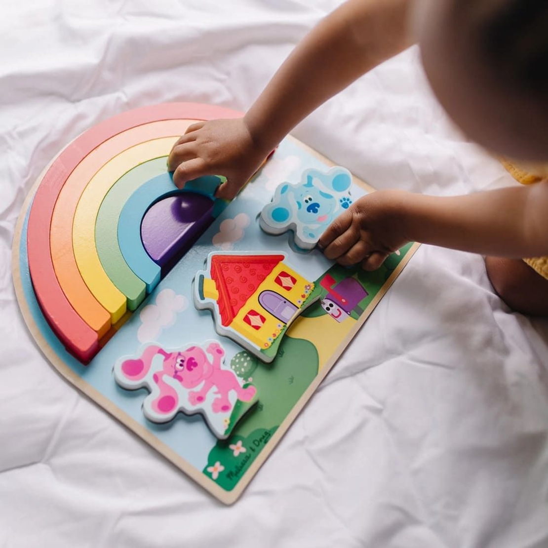 Дървен пъзел Melissa and Doug Blue's Clues & You! Дъга, 9 части, 33008