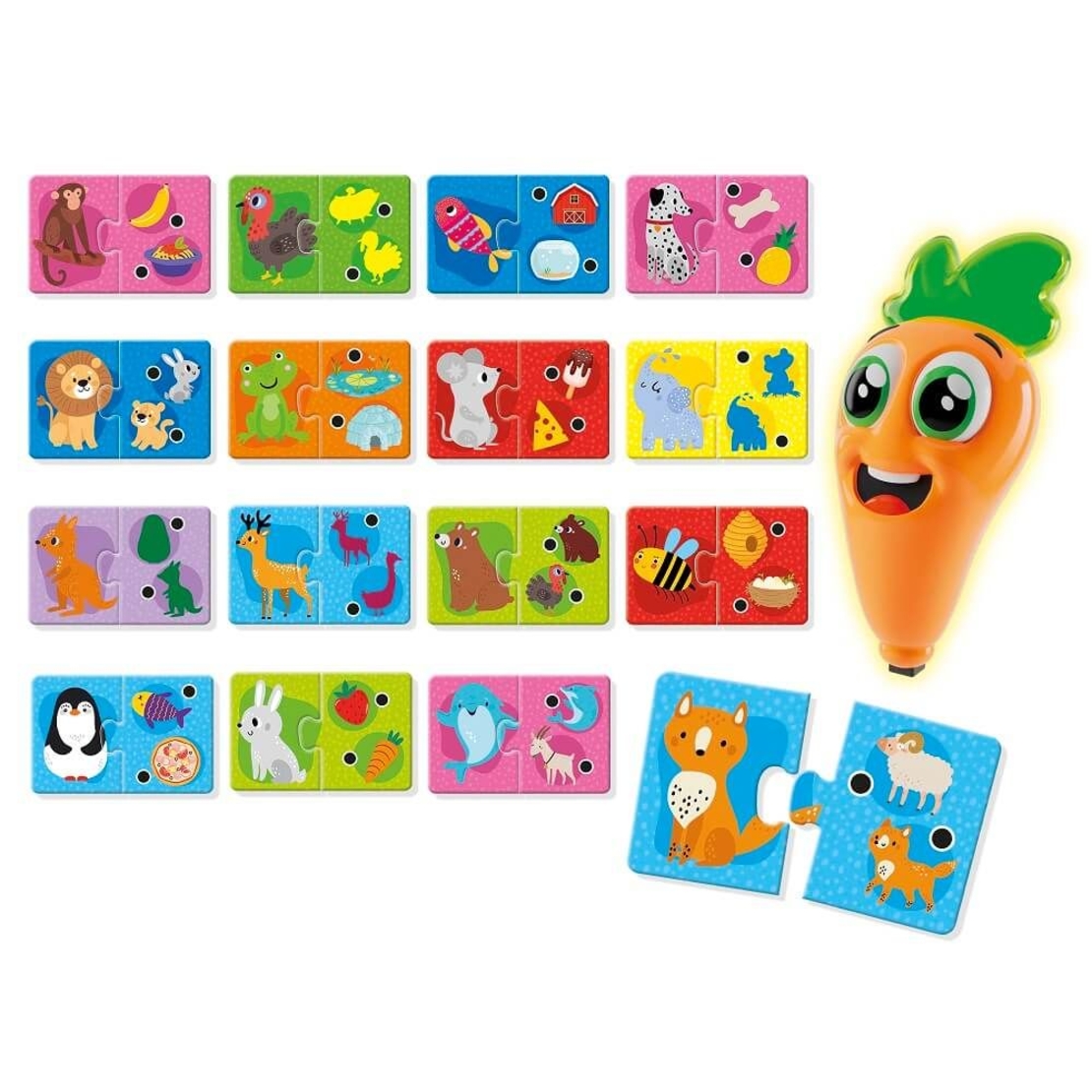 Образователна игра Lisciani Carotina Baby Животни, с магическа писалка