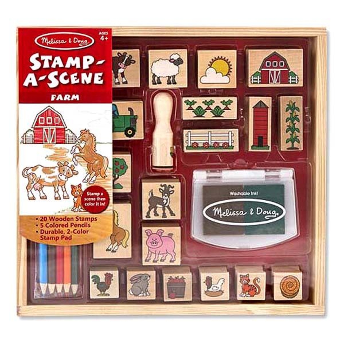 Дървени печати Melissa and Doug Ферма 18592